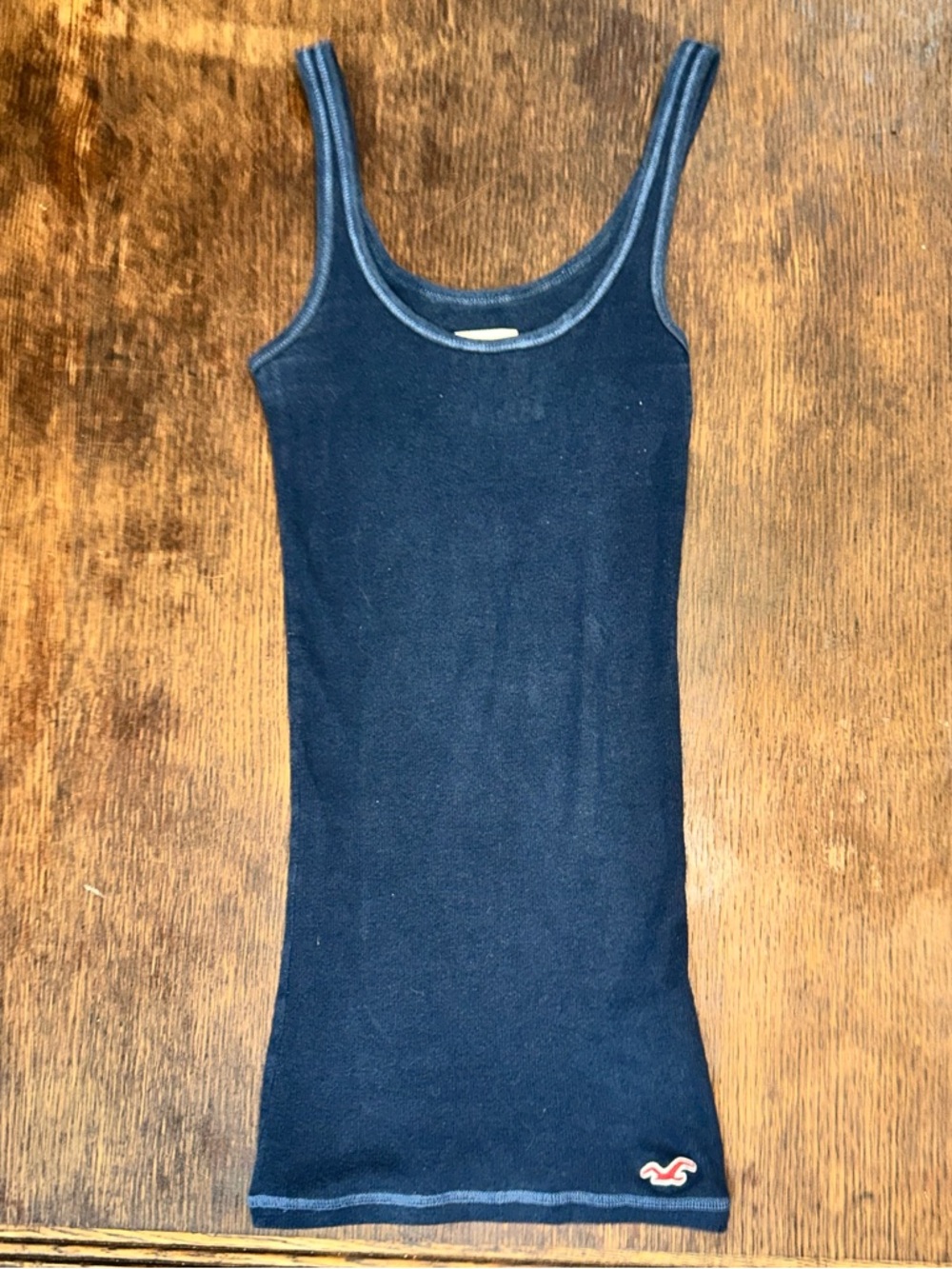 Hollister Navy Stretch Ribbed Tank XS